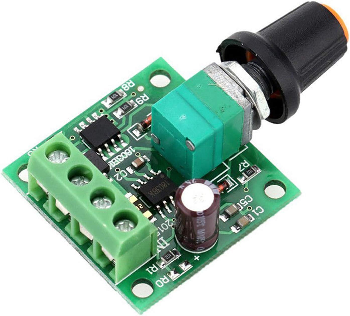 Greartisan 1.8V-15V 2A DC Motor Speed Controller PWM Variable Speed Regulator Governor Switch 1803BK with Speed Control Knob