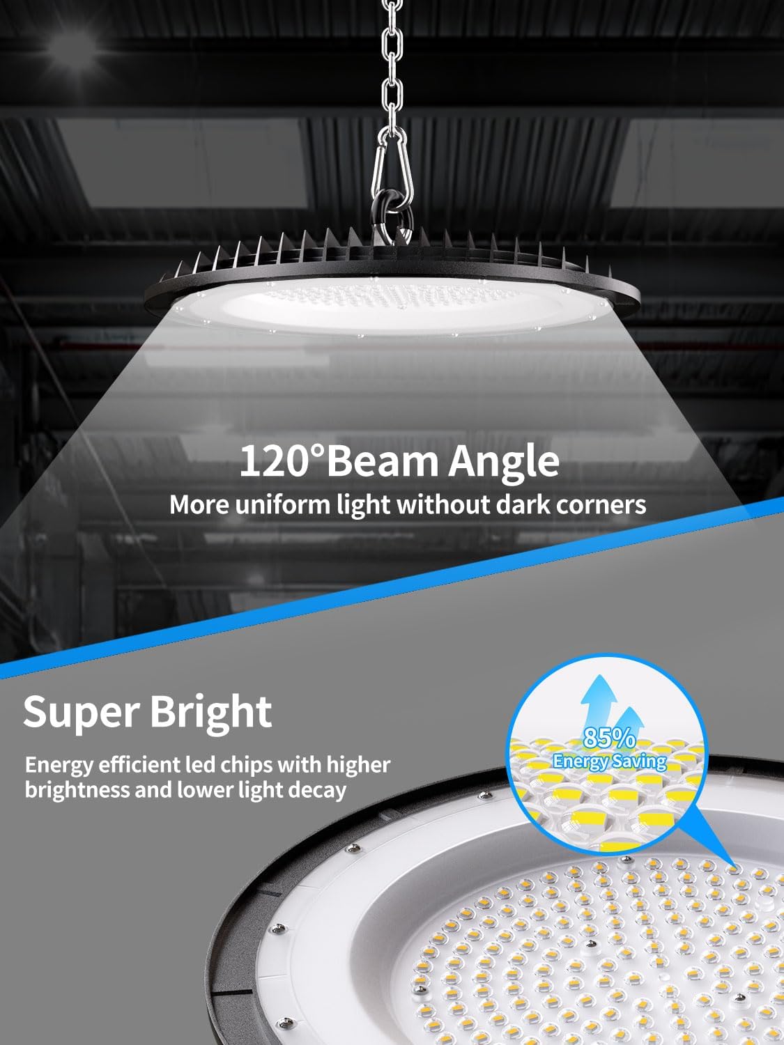 THELUX 200W UFO LED High Bay Lights Super Bright 150LM/W 5000K Led Shop Lights &Garage Lights, 120-277V Wide Voltage UFO Lights for Warehouse Workshop Factory Gym Barn (1 Pack)