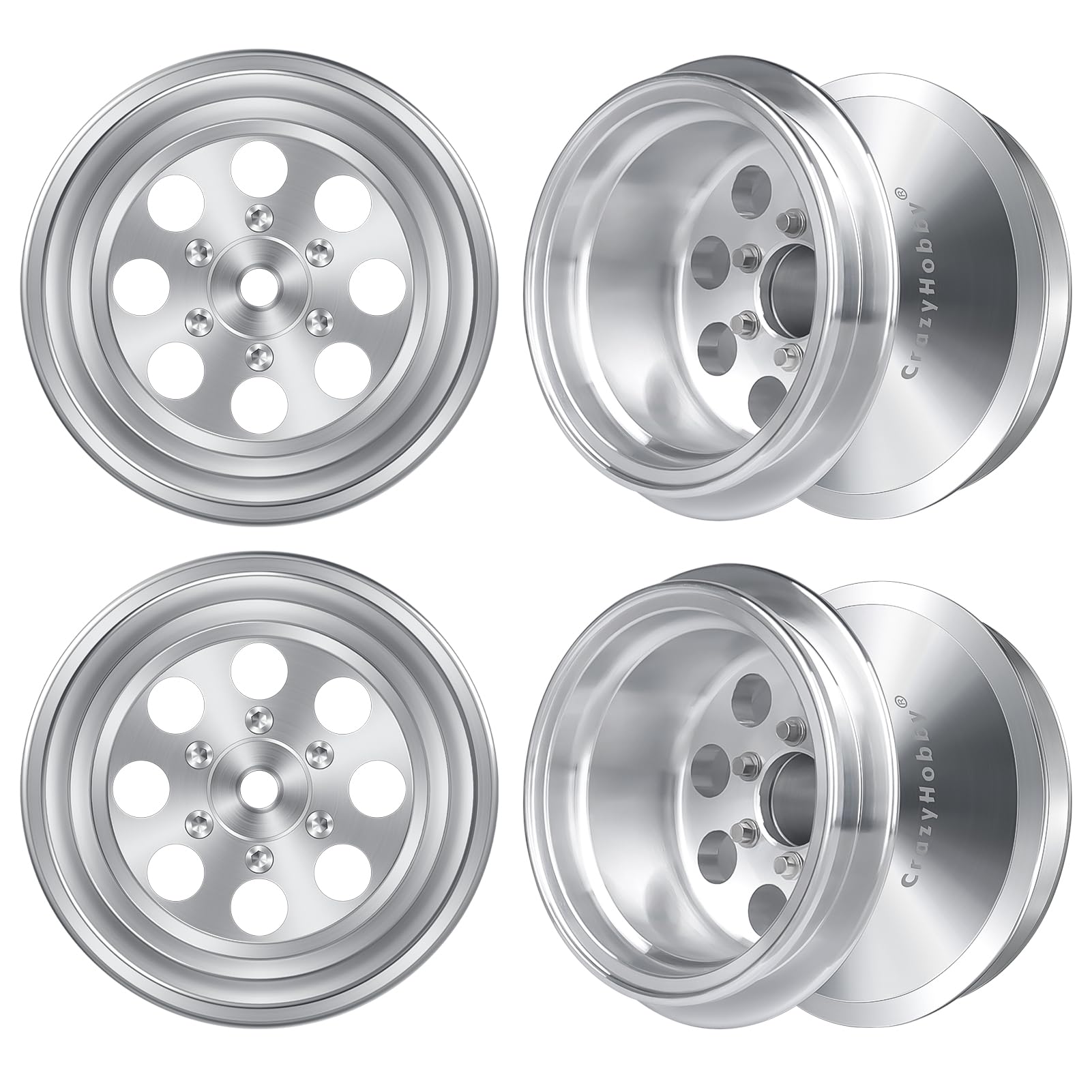 Amazon.com: CrazyHobby 1.3' Wheel Rims Aluminum Deep Dish Wheels