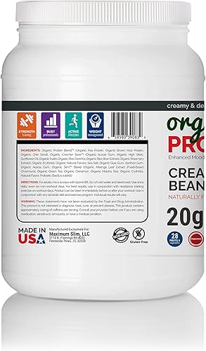 Miniatura 2 de Maximum Slim Batido de proteínas orgánico - Sabor cremoso de vainilla