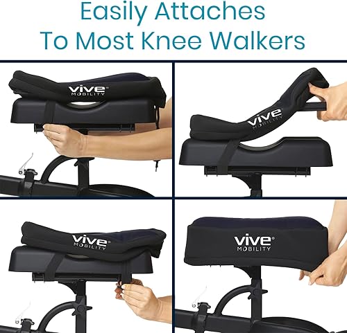 Miniatura 5 de Vive Mobility Funda para rodillera para patineta, accesorios para mayor comodidad (espuma de memoria), para rodillo de muletas de pierna rota,
