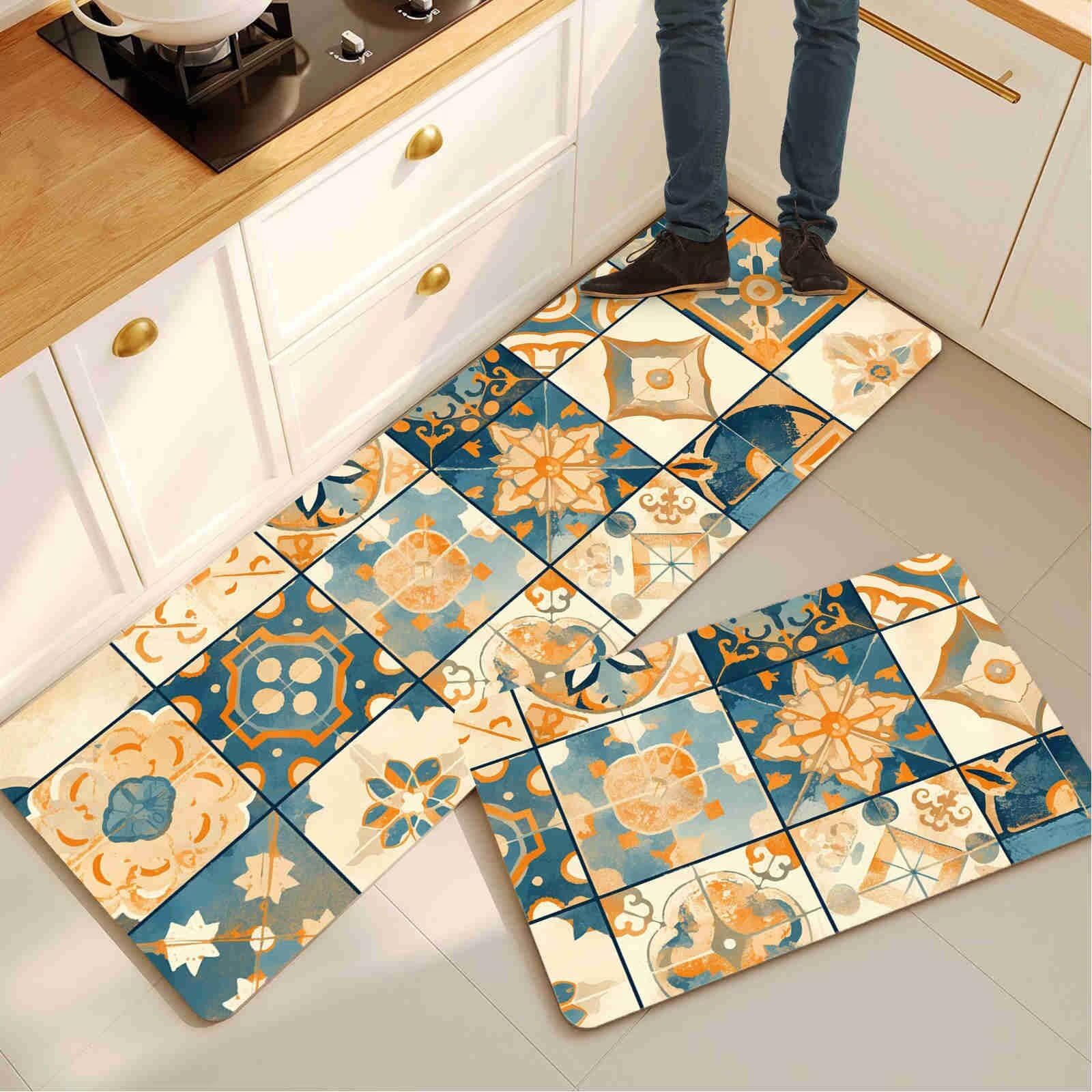 Alfombras cocina lavables perfectas para pasillo y zona de lavadero en pack de 2 unidades