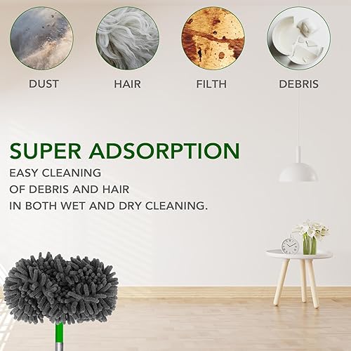 Miniatura 5 de Almohadillas reutilizables para trapeador compatibles con trapeadores Swiffer  Uso húmedo y seco, almohadilla de limpieza de repuesto lavable para