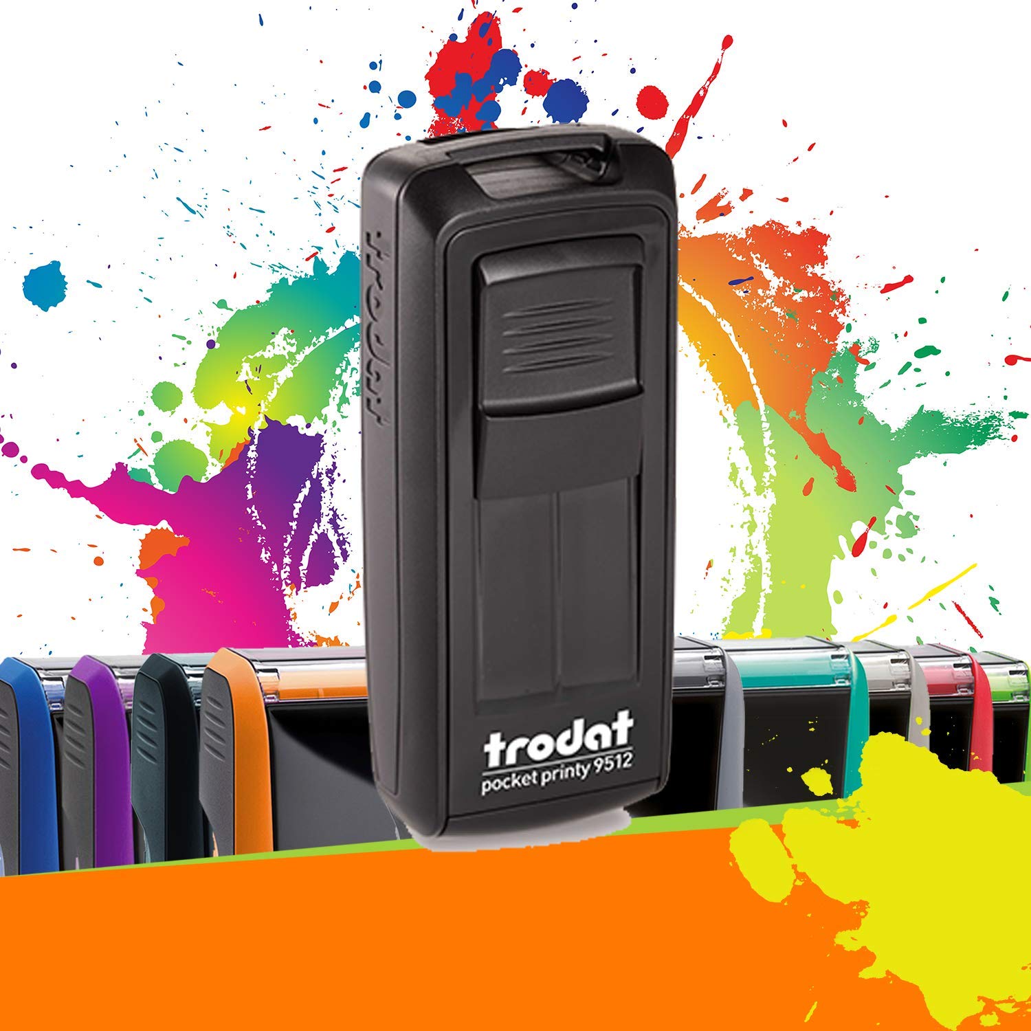 Tampon Encreur Pour Trodat Auto-encreur Pocket Printy 9512 Avec Variante De Typo (auto-encreurs) - Tampon Encreur Bleu - Lot De 2