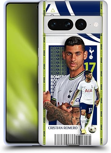 Head Case Designs Officially Licensed Tottenham Hotspur F.C. Cristian Romero 202223 First Team Soft Gel Case Compatible with Google Pixel 7 Pro