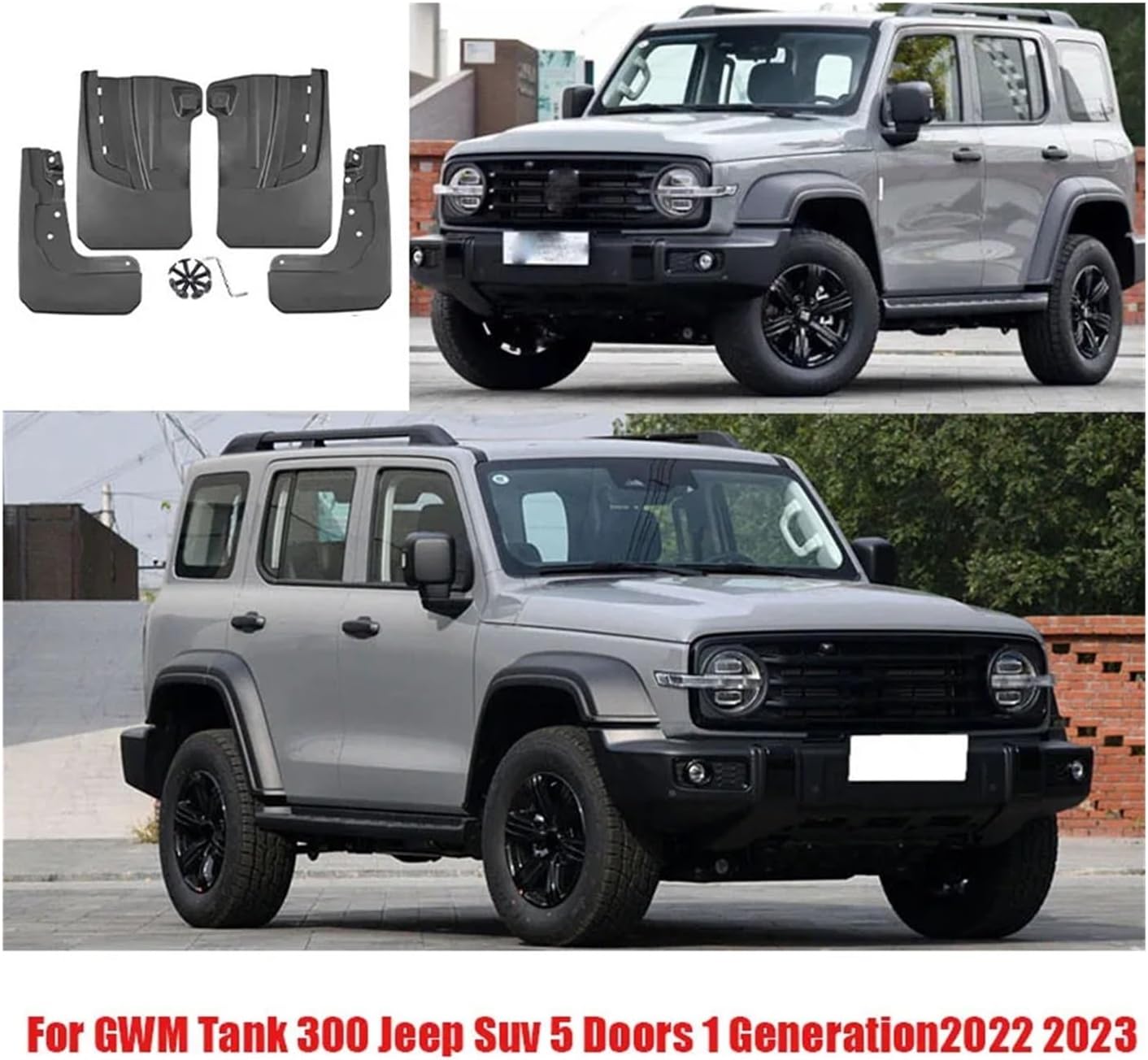 fender flares universal car， Car Mudguard Compatible for GWM Tank 300 2022 2023- Mudguards Splash Guards Front Rear Fender Mudflaps 4pcs Accessories