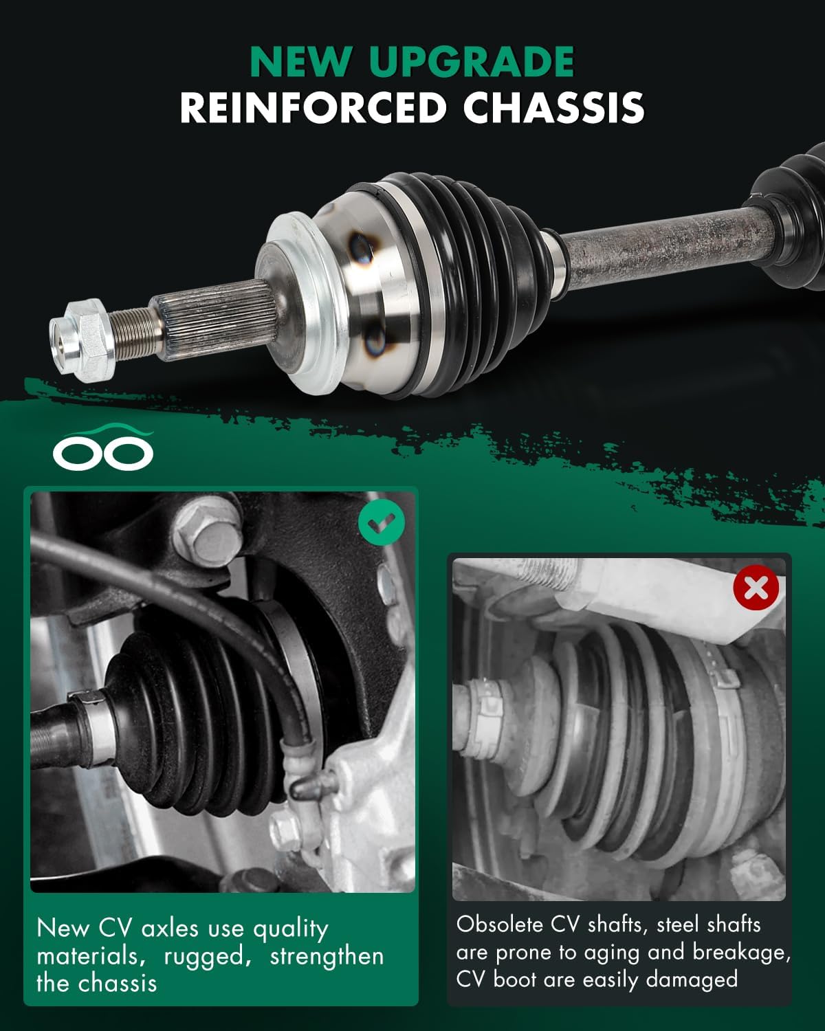 SCITOO Front Left Right CV Axle Half Shaft Fit For Toyota for RAV4 3.5L 2006-2012 66-5299