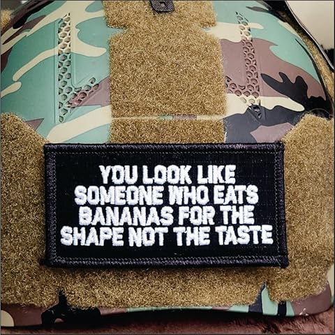 As Seen on Socials - You eat Bananas for The Shape - 2x4 Patch - Black/Silver Cover