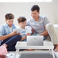 Vista 6 de Bandeja de cama con patas plegables de madera para servir desayuno en cama o bandeja para platos, mesa de TV, bandeja para computadora portátil