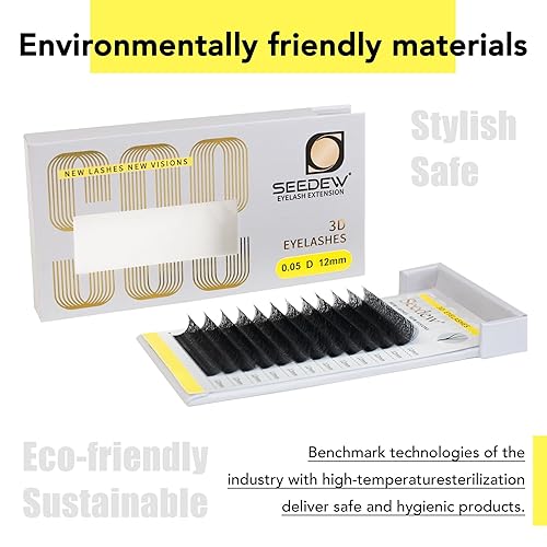 Miniatura 5 de Extensiones de pestañas en racimo de pestañas con doble punta 3D W en forma de 8-15 milímetros, longitud mixta, pestañas profesionales prefabricadas