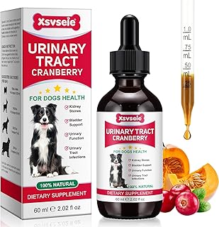 Hund Harnwegsinfektion Behandlung, natürliche Hund UTI Behandlung Tropfen - Harnwege Unterstützung für Blasensteine & Inkontinenz Relief, Cranberry Kräuterergänzung für die Gesundheit der Nieren- 60ml
