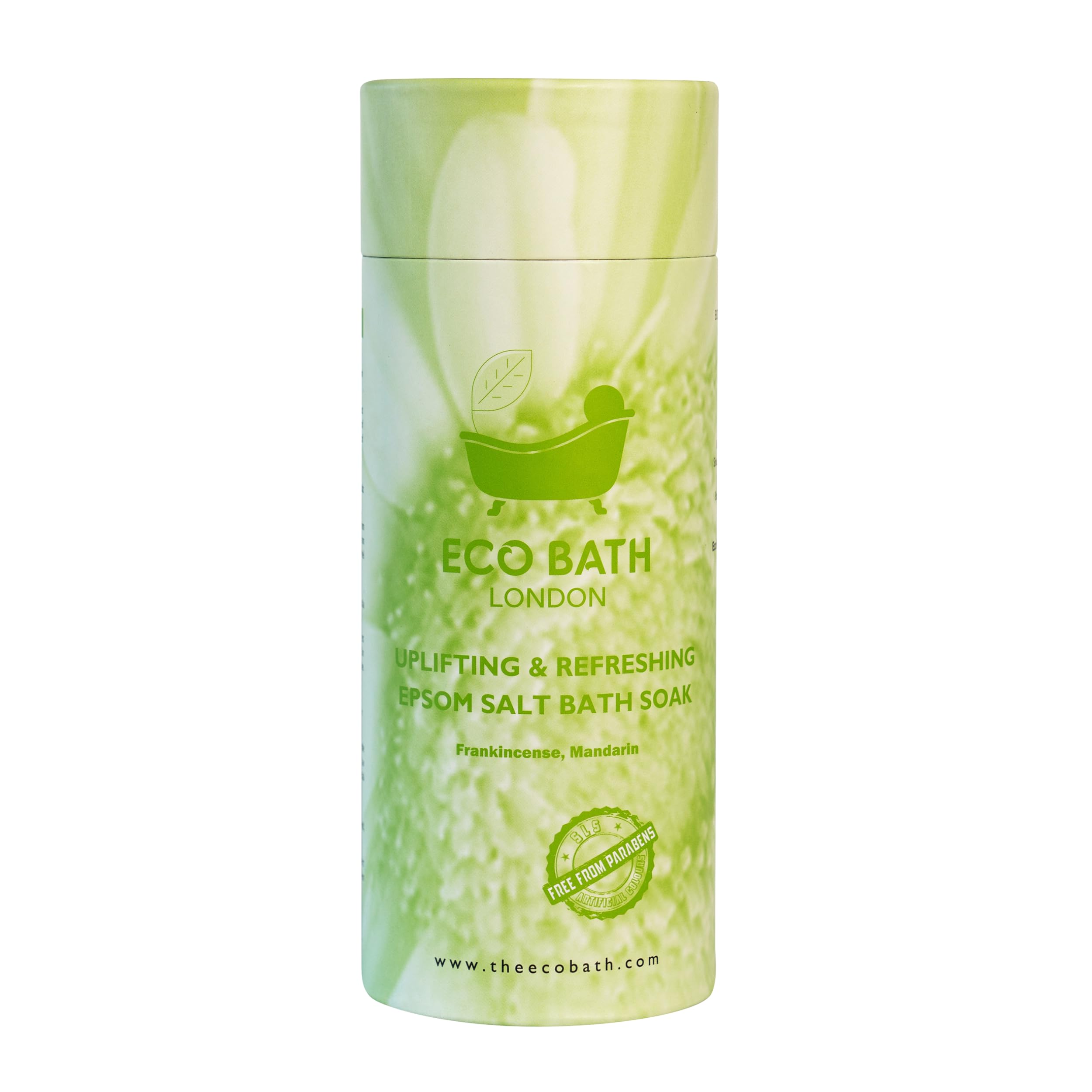Eco Bath London White Uplifting & Refreshing Epsom Salt Bath Soak Gift Tube In | : 1Kg