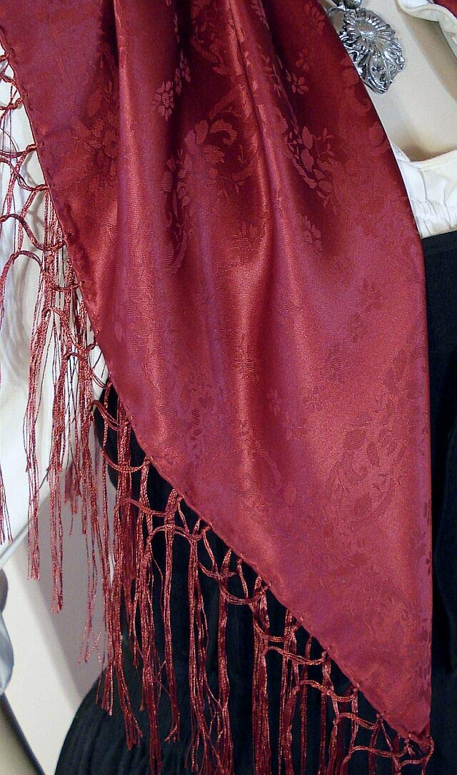 Seidentuch Dirndl-Trachtentuch Tuch 75 x 75cm Dirndltuch 100% Seide Fransentuch für Tracht Trachtenseidentuch mit Fransen Schultertuch Halstuch silk clouth beste Qualität