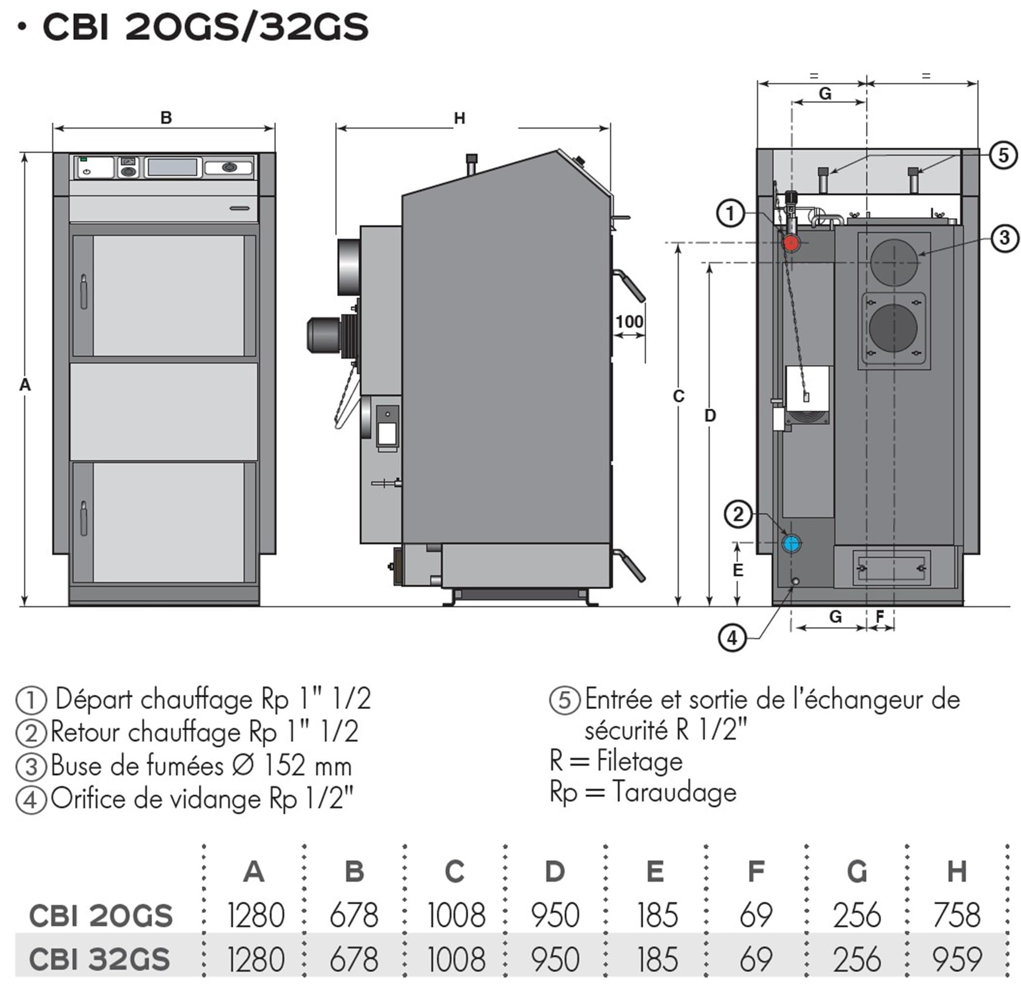 Chaudière Bois CBI GS De Dietrich 20kW