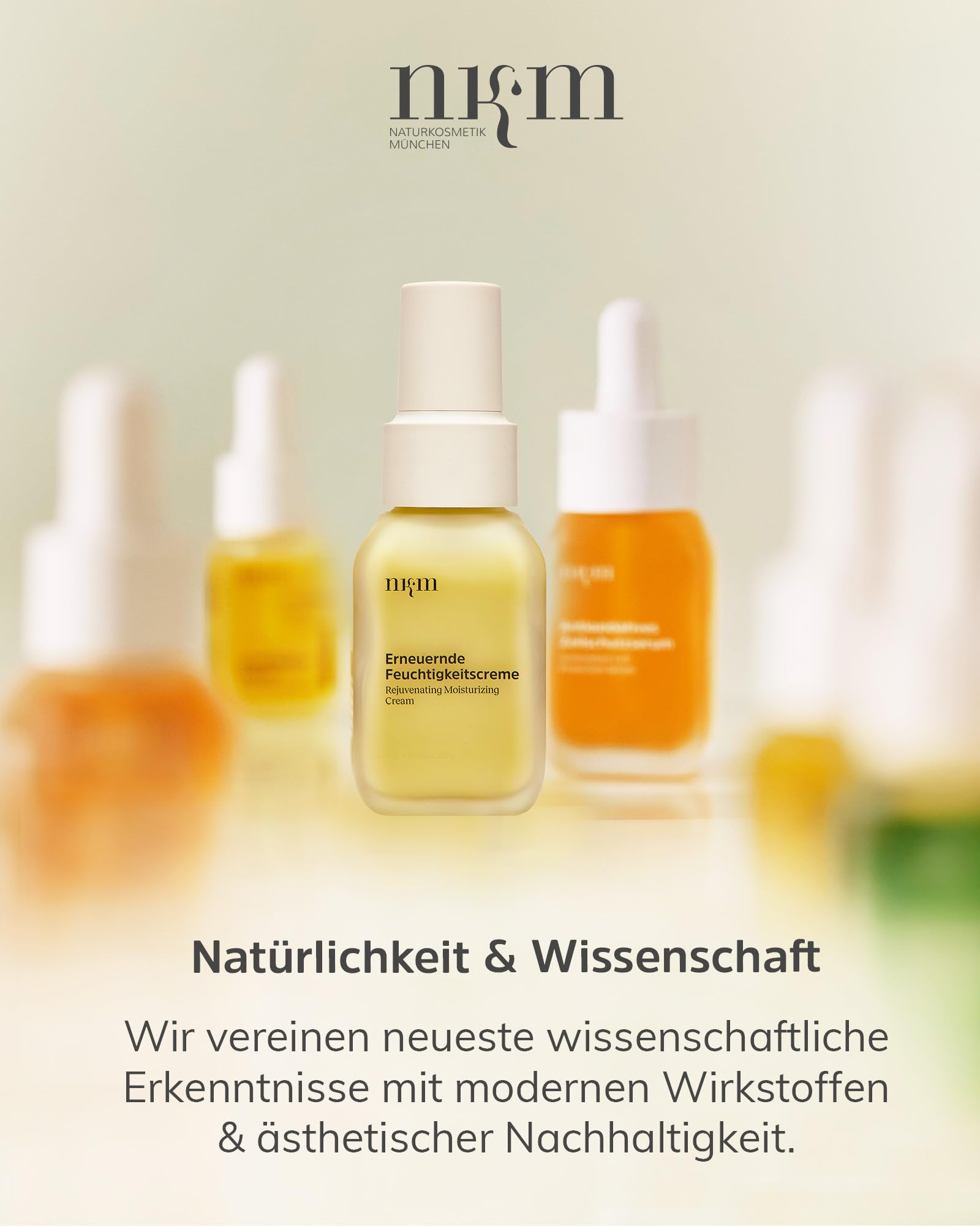 nkm Naturkosmetik München Crème hydratante régénérante – 50 ml – Fluide pour le visage à l'acide hyaluronique – Hydrate – Vegan – Pour tous les types de peau – Testé dermatologiquement