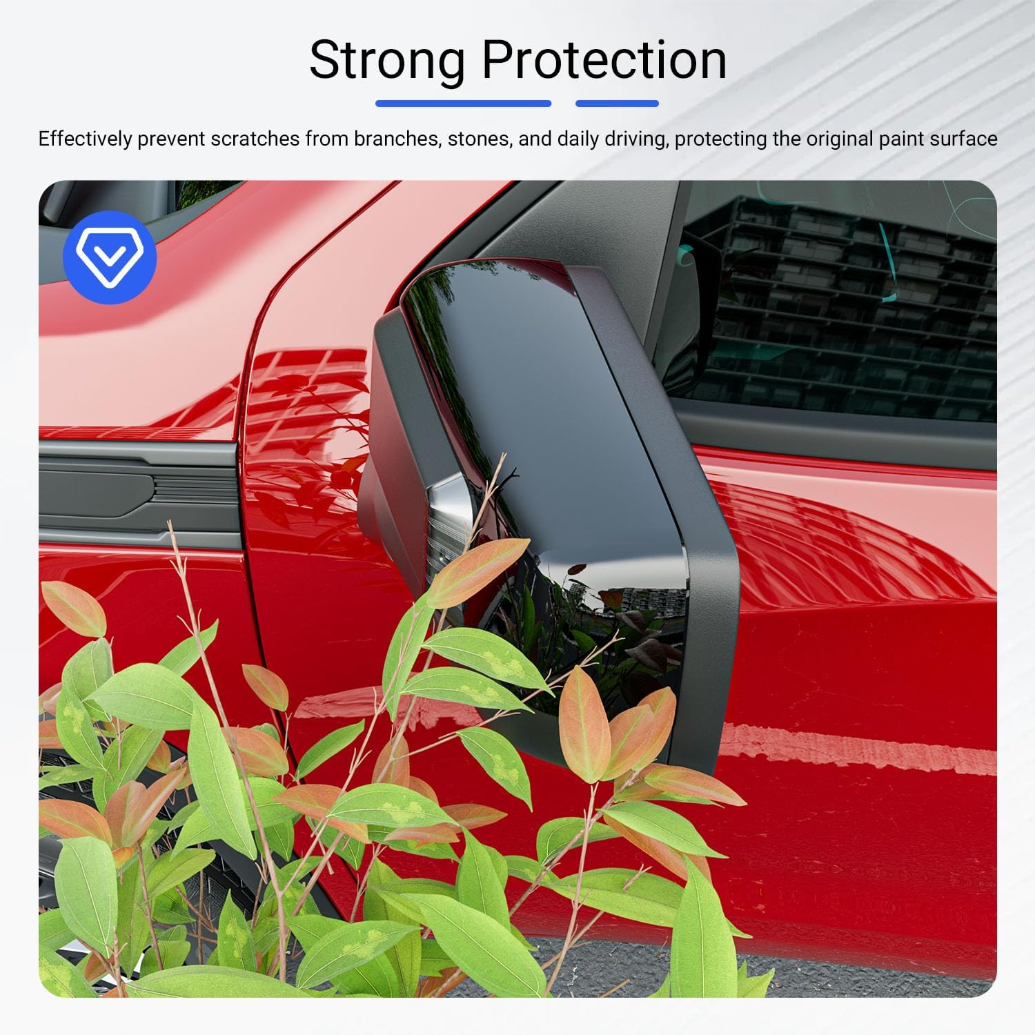 Rearview Mirror Cover Compatible with 2019-2025 Chevy Silverado GMC Sierra 1500 Side Mirror Cover Glossy Black Cap Trim Replacement for 2019-2025 Chevy Silverado Accessories