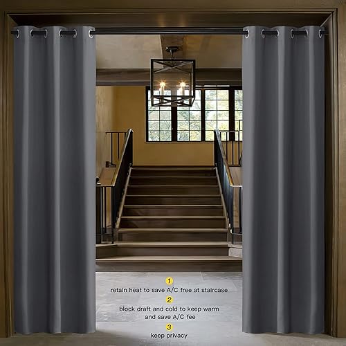 Vista 425 de NICETOWN - Cortina divisora que reduce el ruido para loft, habitación, sótano, hospital, clínica, laboratorio, cubículo, pantalla de privacidad