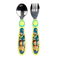 Vista 1 de The First Years Disney/Pixar Toy Story Fork & Spoon, Green