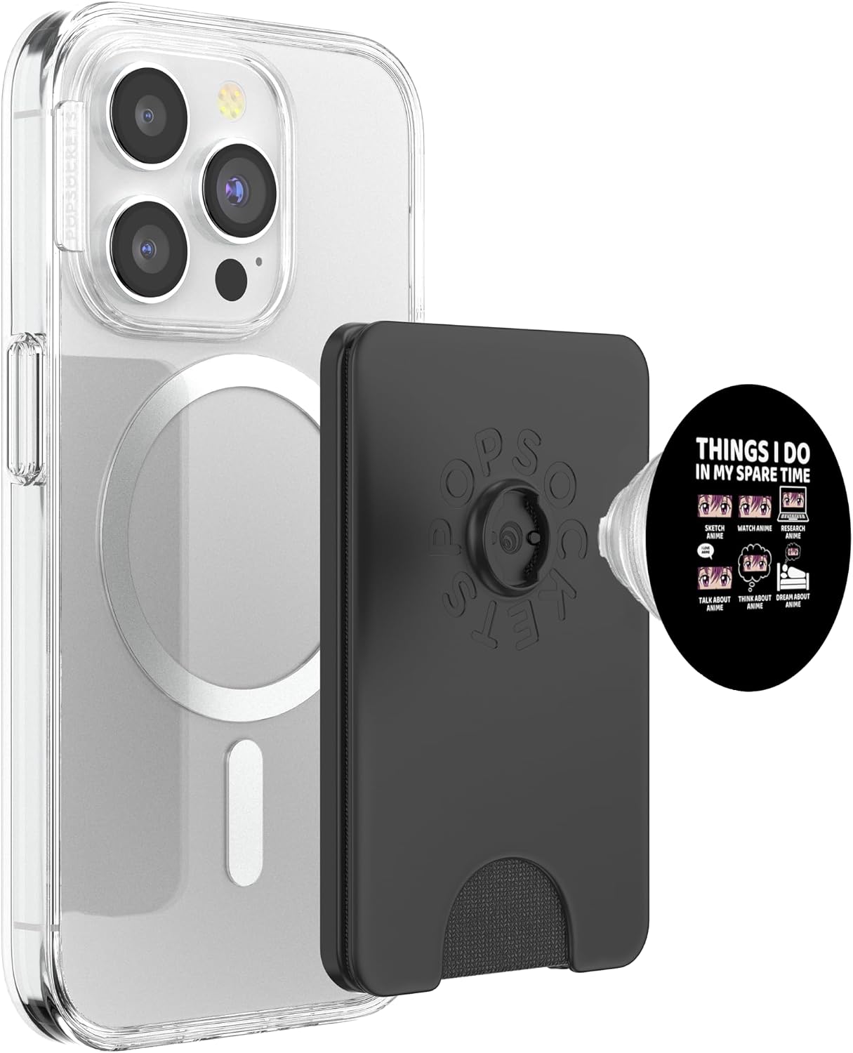 Things I Do in My Spare Time Funny Anime Japan Otaku Lover PopSockets PopWallet for MagSafe image 3