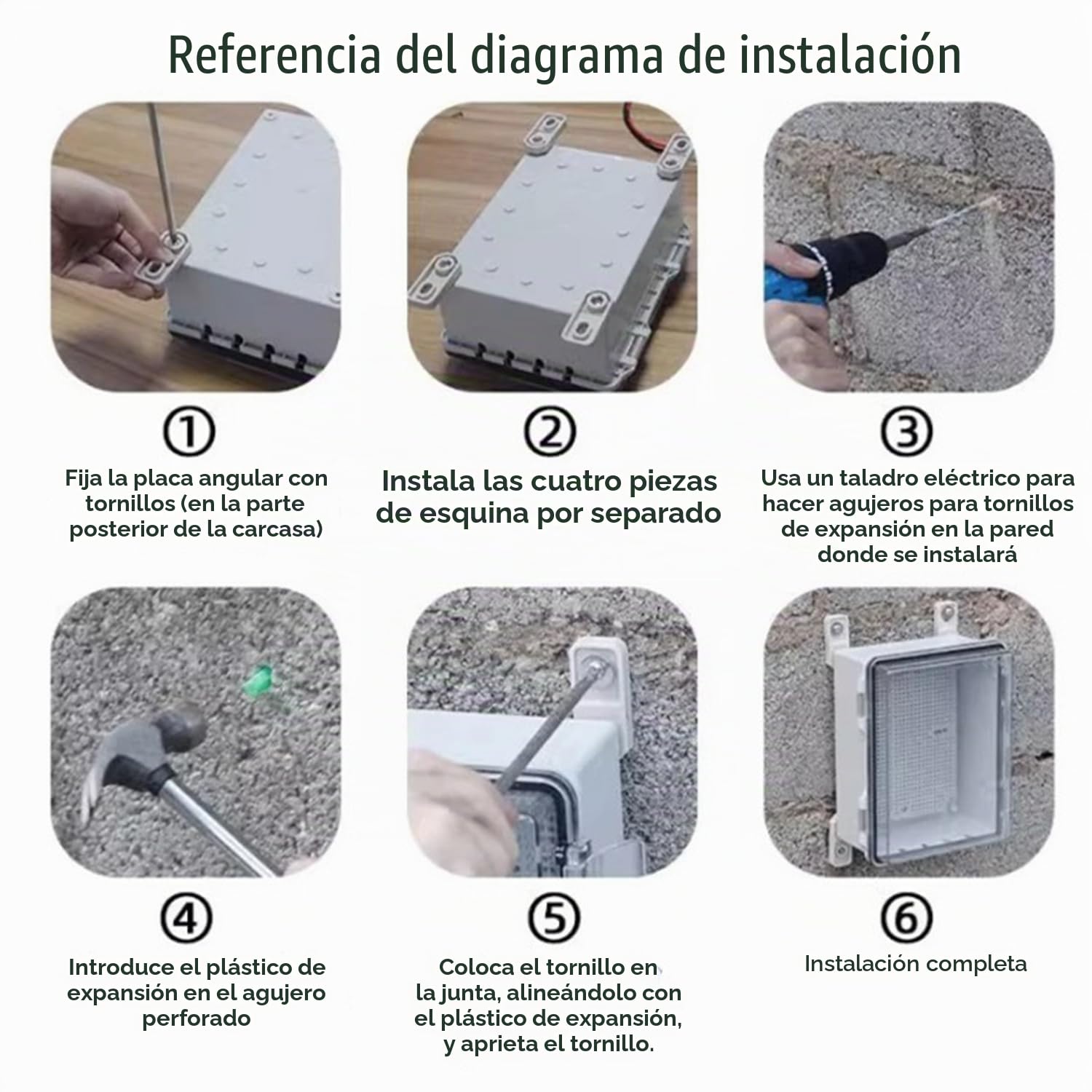 Caja Conexiones Estanca IP67,Caja Distribución Eléctrica,Caja Registro Electrico,PC Transparente Carcasa Industrial,para la Protección de Tomas de Corriente (210x210x140mm)