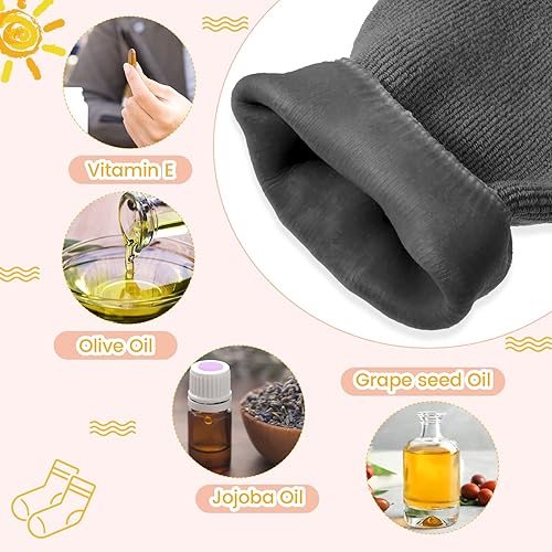 Miniatura 3 de JaGely 6 pares de calcetines hidratantes, calcetines de gel suave para pies secos y agrietados, pieles forradas de gel para el cuidado de los pies,
