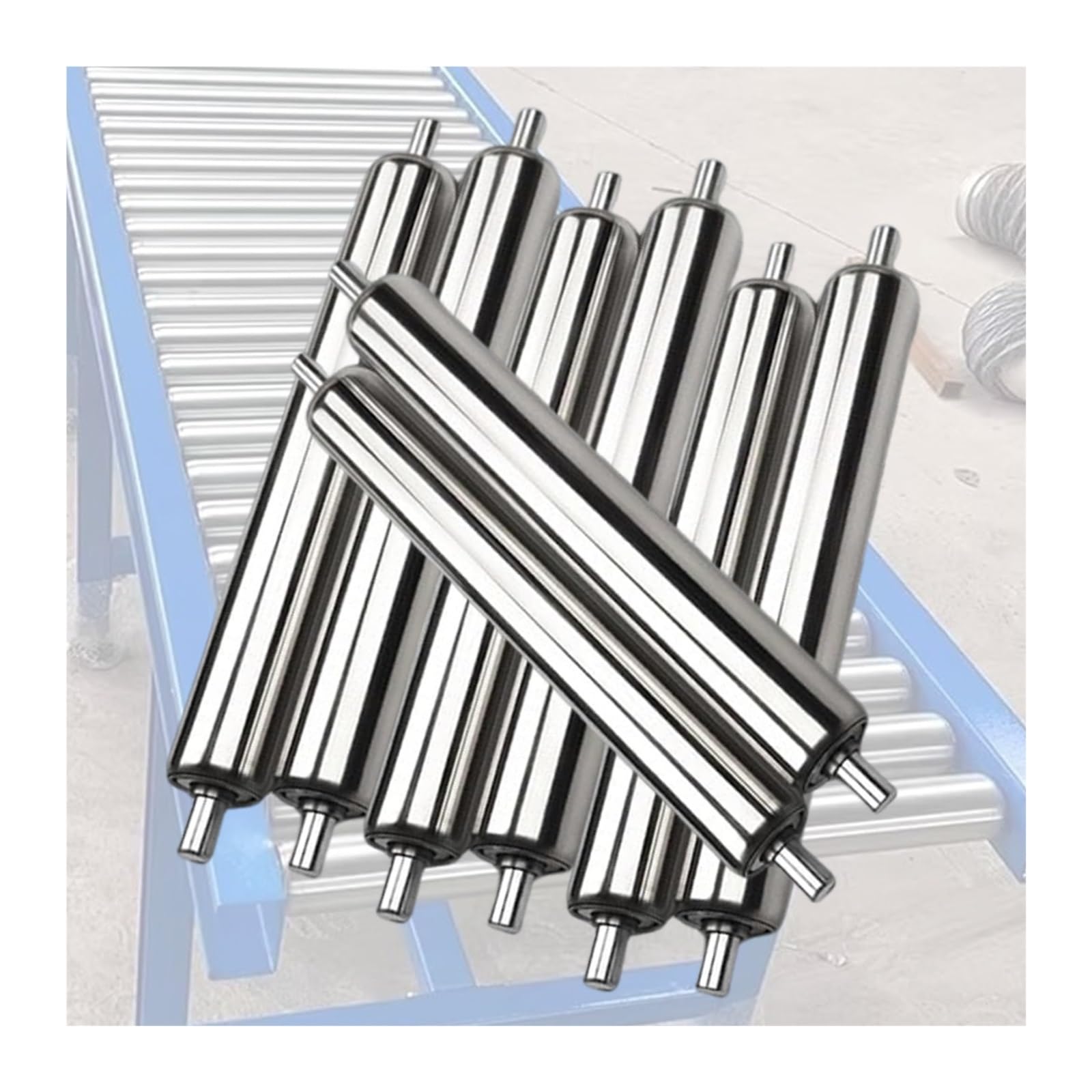 Rodillos transportadores de repuesto de acero galvanizado, diámetro de 1 pulgada, 1.3 pulgadas, 1.5 pulgadas, 2 pulgadas, 2.4 pulgadas