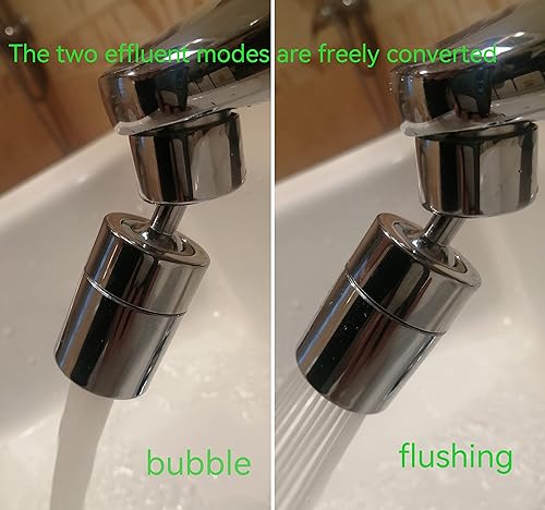 Miniatura 10 de Accesorio de grifo de fregadero de cocina giratorio de ángulo grande, aireador de boquilla de grifo de baño, extensor de grifo, rociador giratorio