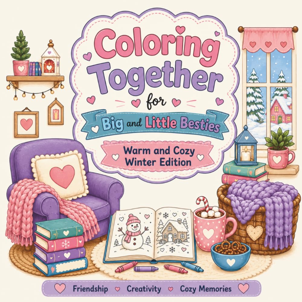 Coloring Together for Big and Little Besties: Warm and Cozy Winter Edition