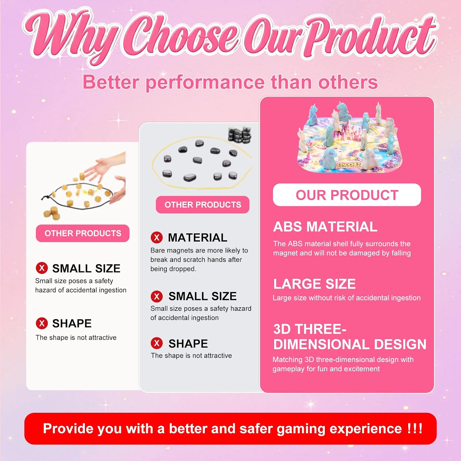 Magnetic Chess Game Unicorn Toys Girls