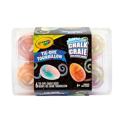 Crayola, Tie-Dye Egg Chalk, 6 Count