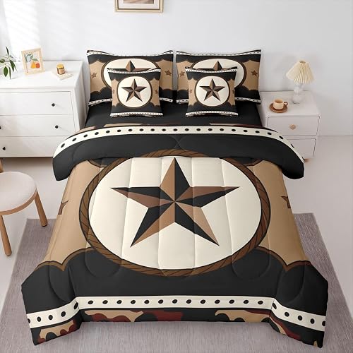 Feelyou Vintage Cowboy 7 Piece Bedding Set for Kids