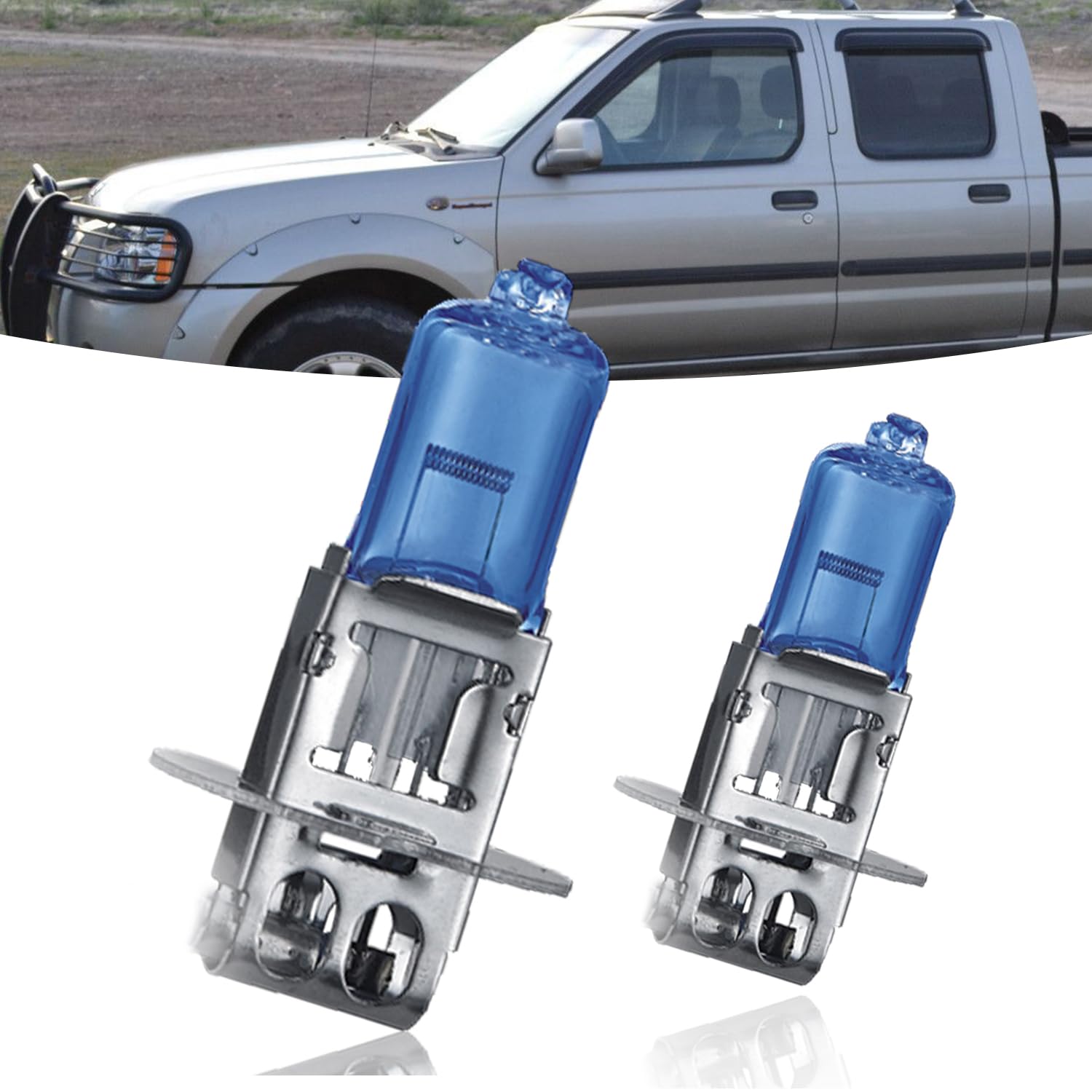 Fog lights Fit For Nissan Frontier 2001-2002 Halogen Headlight Bulbs,H3 Fog Lights Bright Lights Combo,Plug &amp; Play,Pack of 2 (Nissan Frontier 2001-2002 Halogen Fog Lights)
