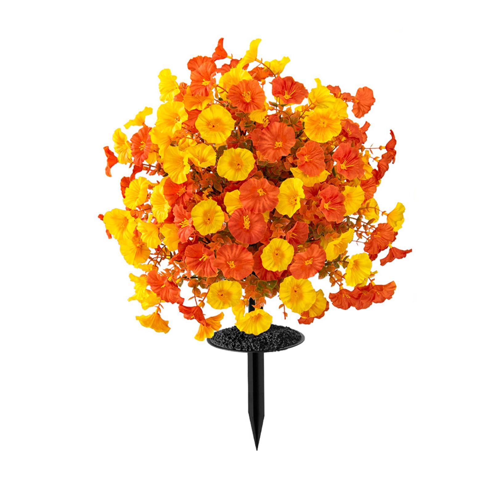 Msioytog Weatherproof Morning Glory Flower with Stake Realistic Artificial Plant for Garden Yard Patio Fraudulent Flowers