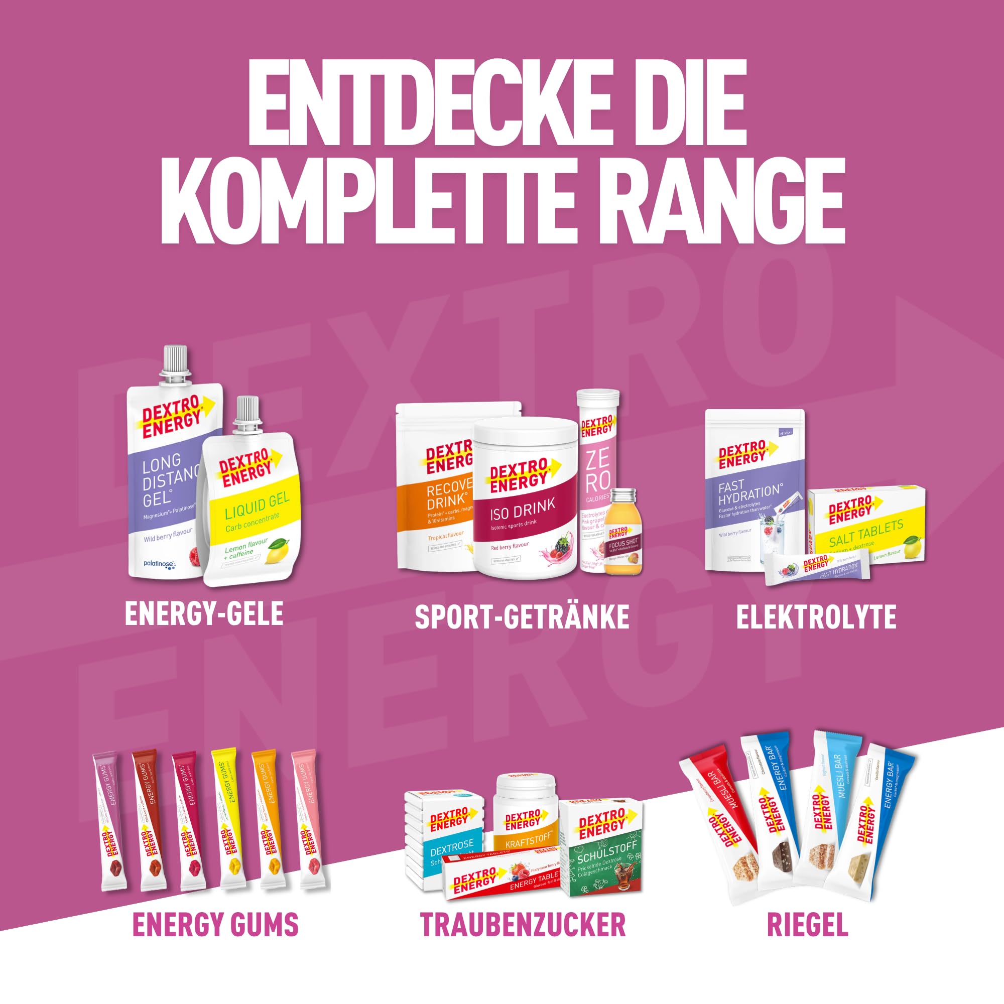 Dextro Energy Liquid Gel Blackcurrant + Natrium - 18x60 ml (18er Pack) | High Carb Energy Gel zur schnellen Kohlenhydrate Versorgung + 240 mg Natrium