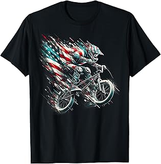 BMX American Flag USA - BMX Vintage Distressed BMX T-Shirt