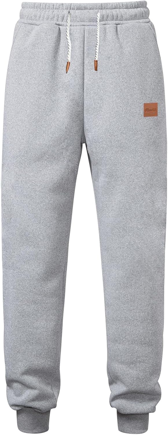 PIDOGYM Men's Fleece Sweatpants Heavyweight Elastic Waist Tapered Joggers Workout Running with Pockets - Image 3
