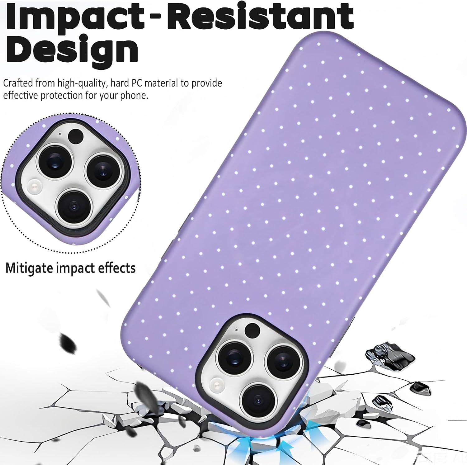 Magnetic Polka Dot Phone Case for iPhone Air, Purple image 4