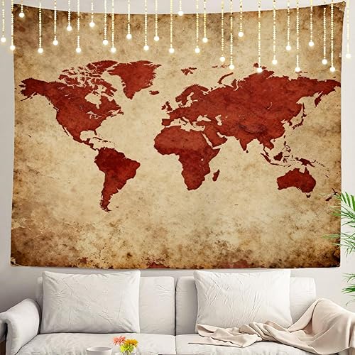 Miniatura 43 de Shrahala Tapiz de pared de acuarela desgastado, elegante pintura para colgar en la pared, tapiz grande decorativo de fibra de poliéster, dobladillo