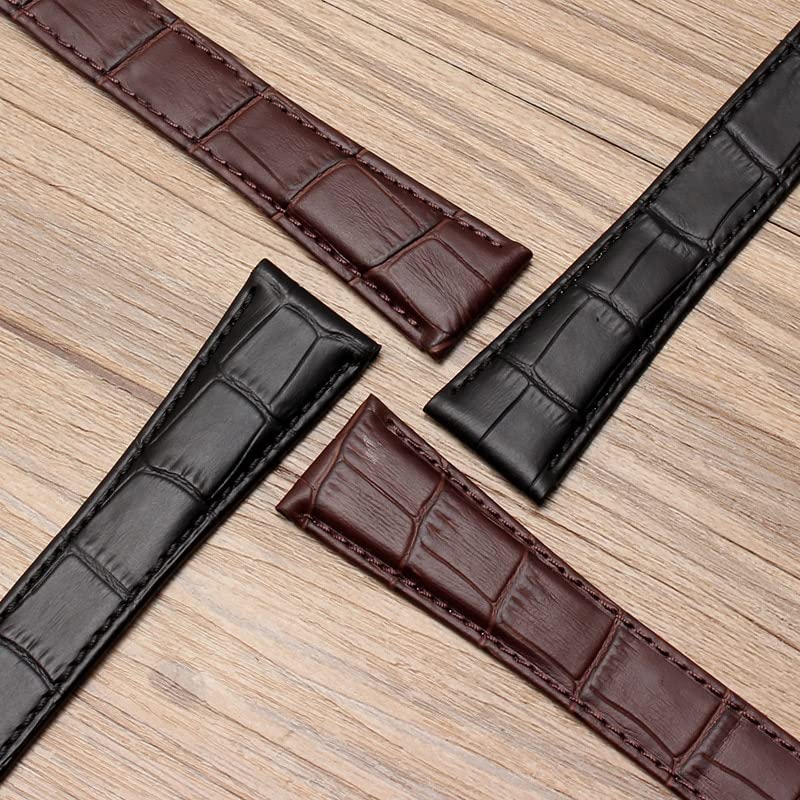 Sangle de montre en cuir véritable robuste pour boîtier mécanique