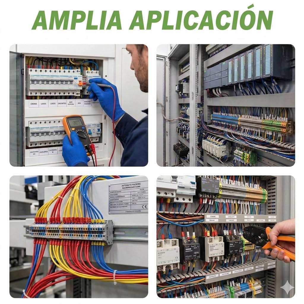 100 Punteras Huecas Aislantes Negras para Cable Eléctrico 1,5mm² - Conectores Eléctricos de Crimpado
