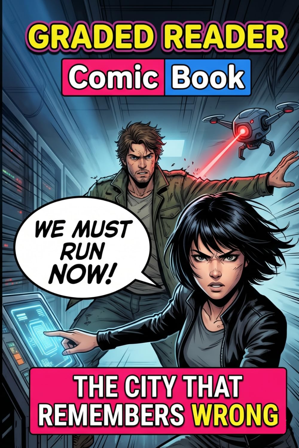 The City That Remembers Wrong. LEVEL 1 / LEVEL 2 (ELT Graded Reader).: A Sci-Fi Graphic Novel for ESL Students to Learn English Vocabulary & Reading ... (Beginner to Intermediate). (Comic Book.)