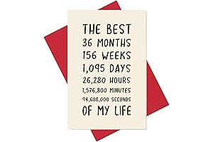 Sweet 3 Year Anniversary Card for Him or Her