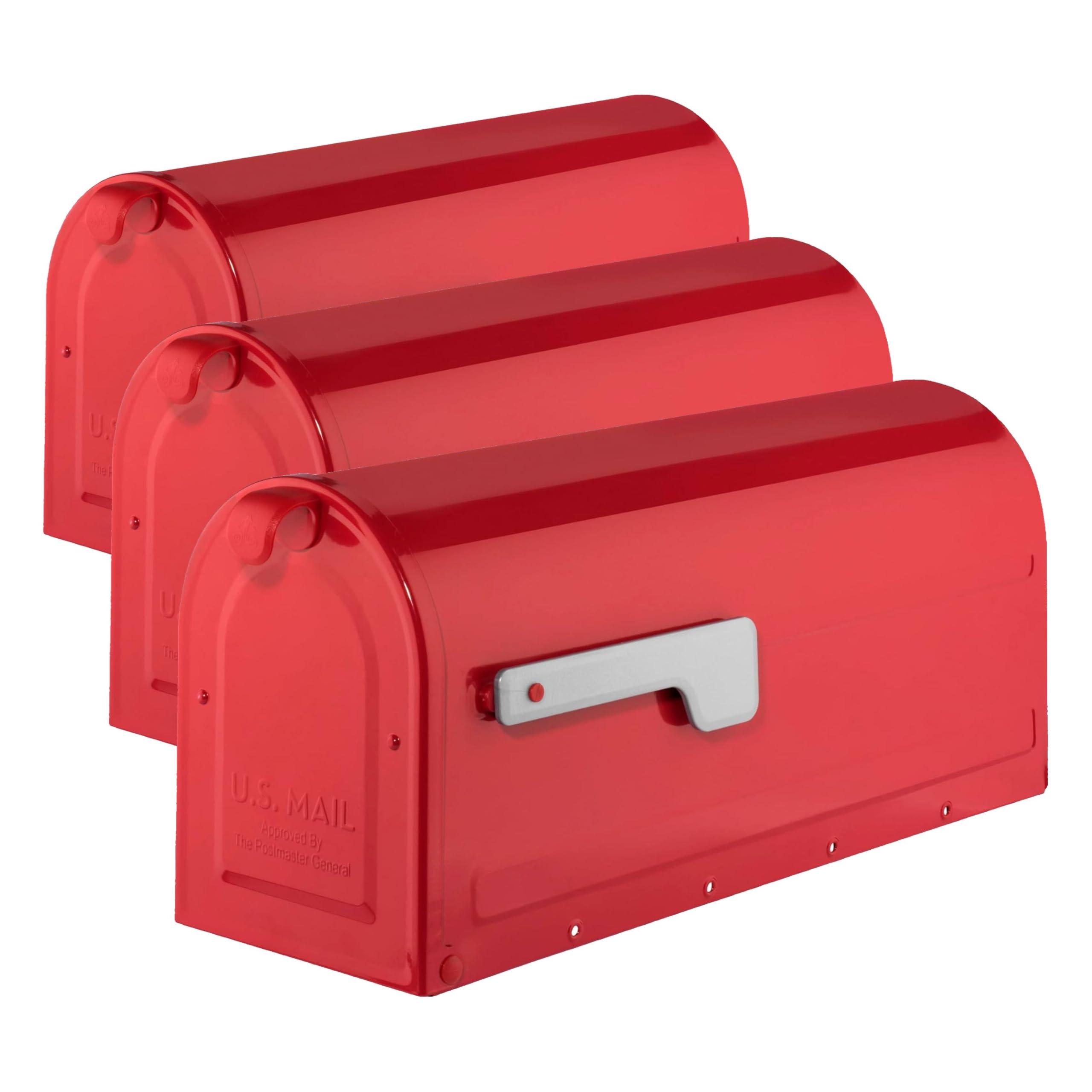 ARCHITECTURAL MAILBOXES 7600R MB1 Mailbox, Medium, Red (Pack of 3)