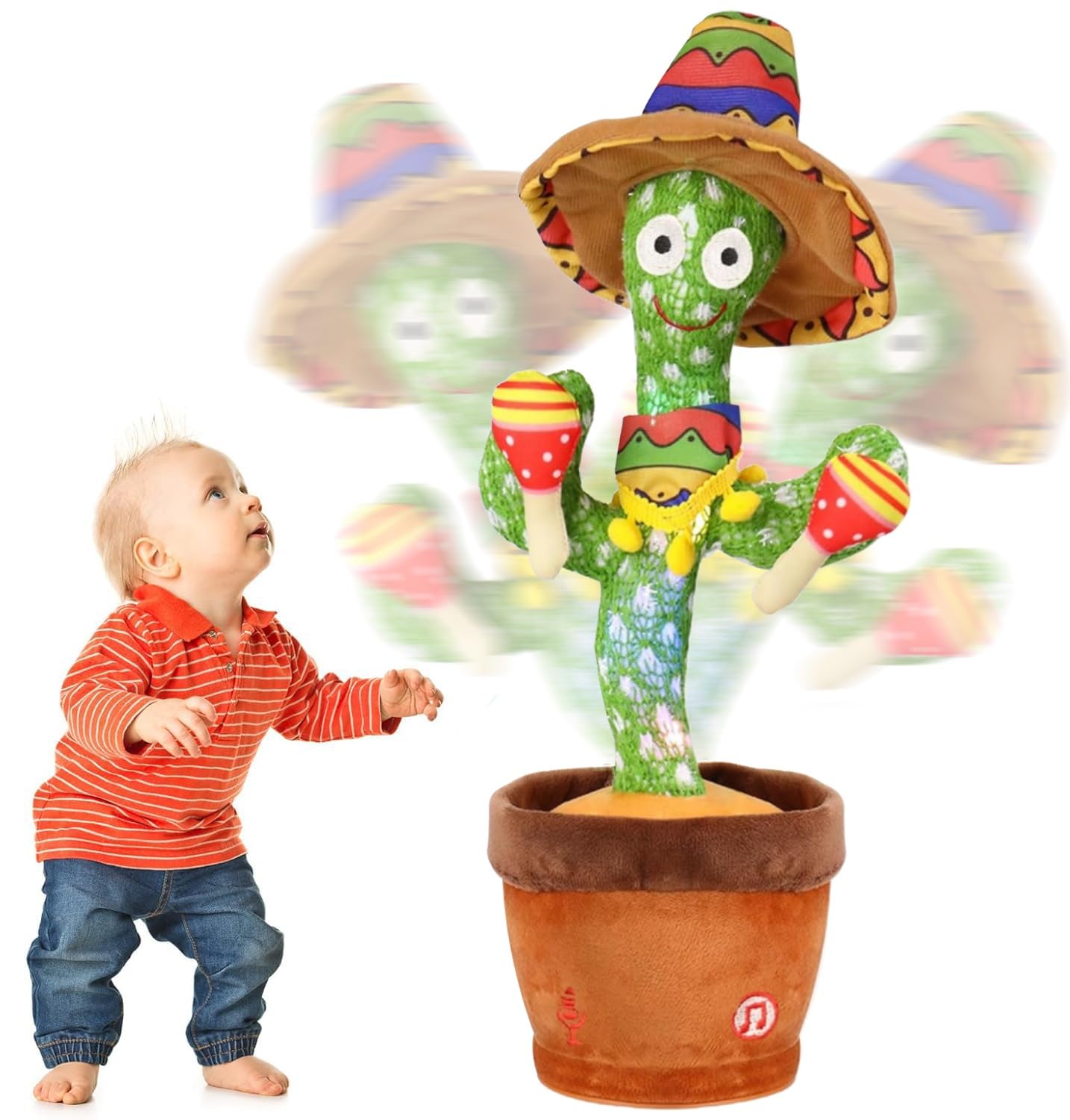 seOSTO Sprechender Kaktus Plschtier, Singender und Tanzender Kaktus  Elektronische Leuchten Kaktus Spielzeug Nachsprechen fr Kinder Lustiges  Frhkindliches Bildungsspielzeug: Amazon.de: Spielzeug