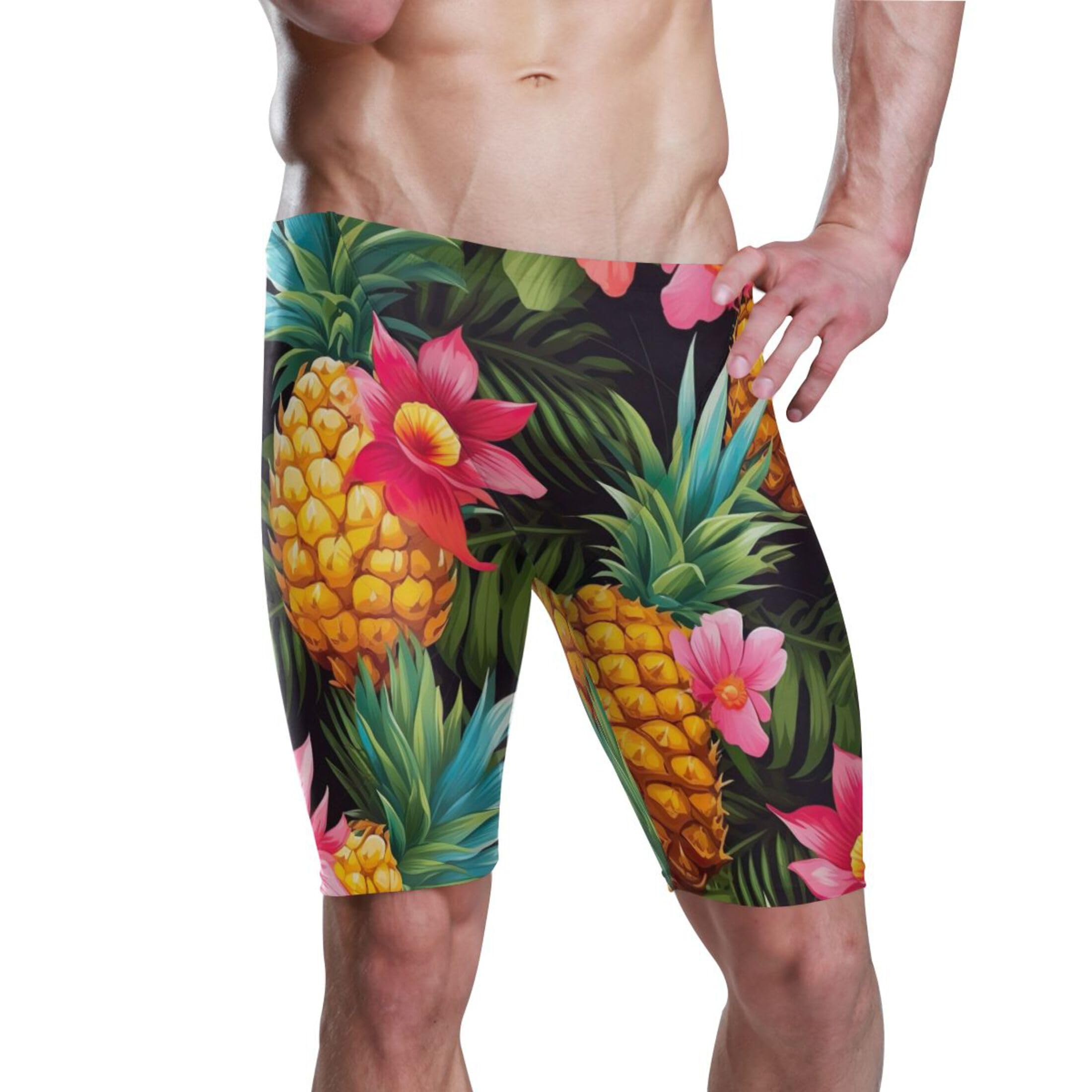 UMIRIKO Pineapple Flower Men's Swimsuit Swim Jammers L B0401098
