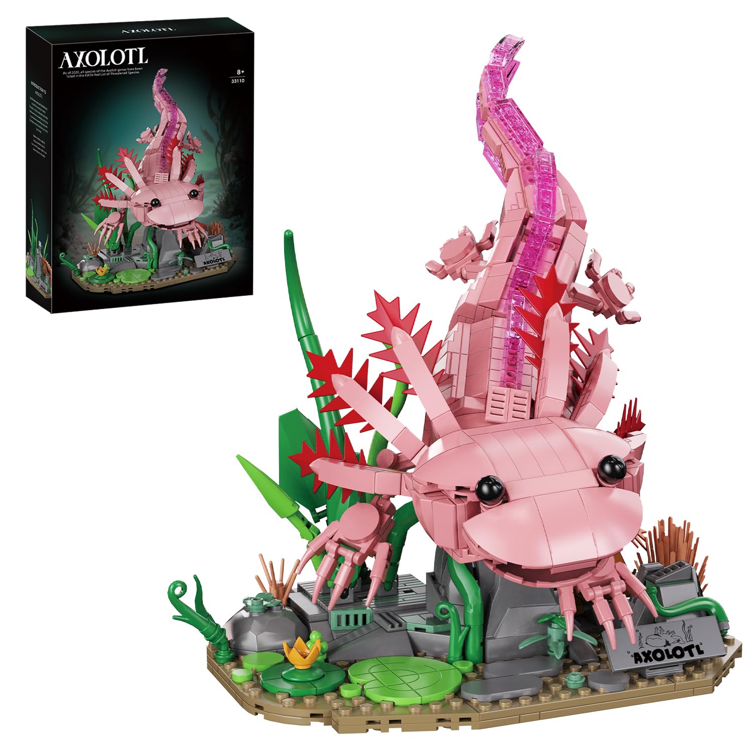 Amazon.com: Axolotl Building Set, Compatible with LEGO Animals