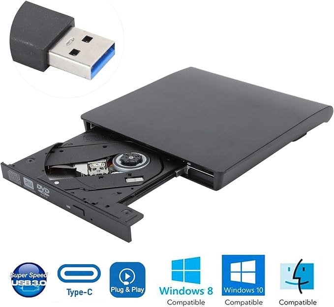 Lectora y Grabadora Externa de DVD con USB 3.0 miniatura 5