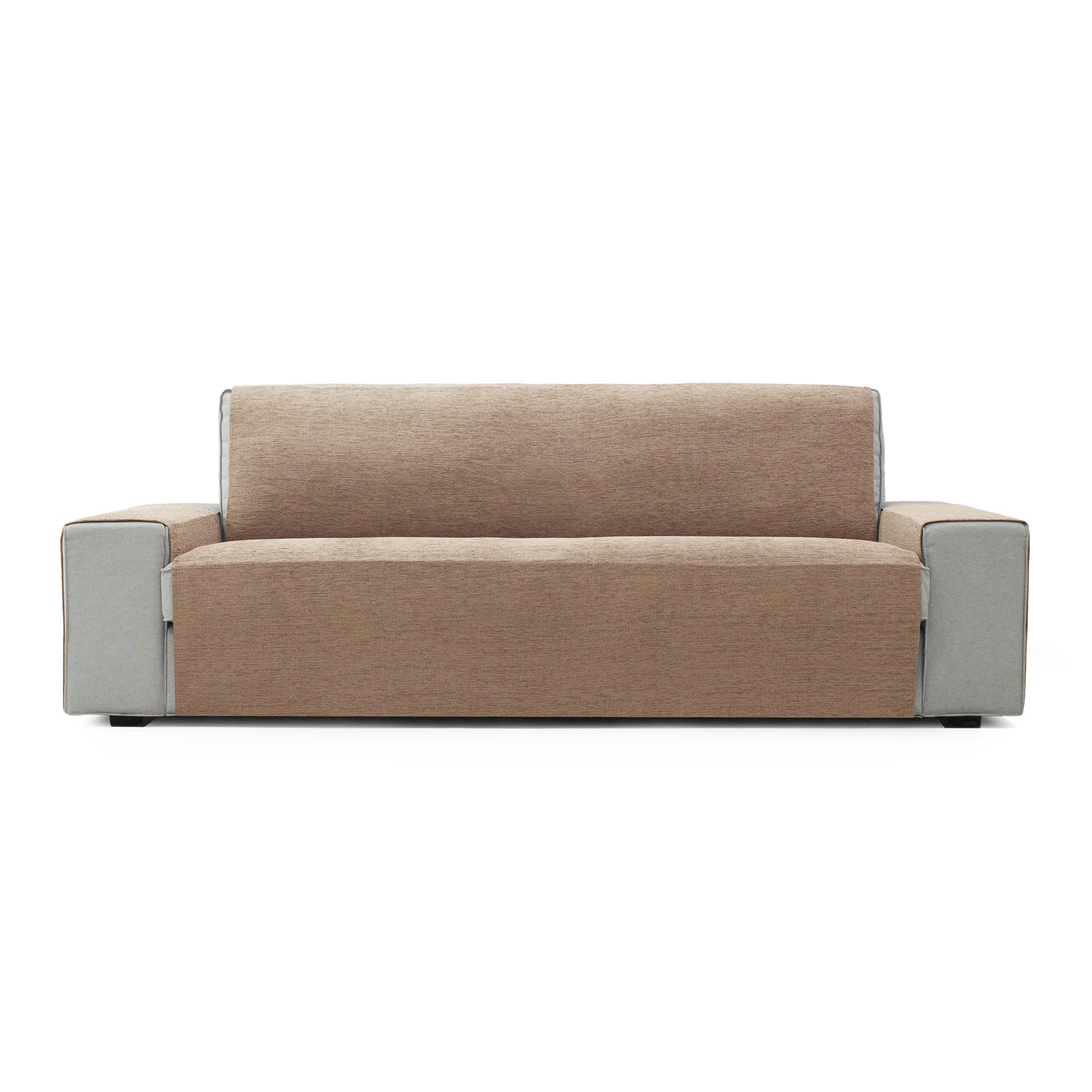Cubre Sofá 4 Plazas de 190 cm | Modelo PEGO | Lino | Chenilla Tacto Extra Suave, Protector sofá de Calidad Hecho en España con Material Reciclado