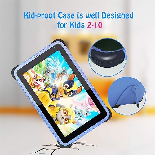 Miniatura 5 de CWOWDEFU Tablet infantil de 7 pulgadas, tableta Android WiFi para niños, pantalla IPS HD, 2 GB de RAM 32 GB ROM TF hasta 128 GB, 2 MP+5 MP, control