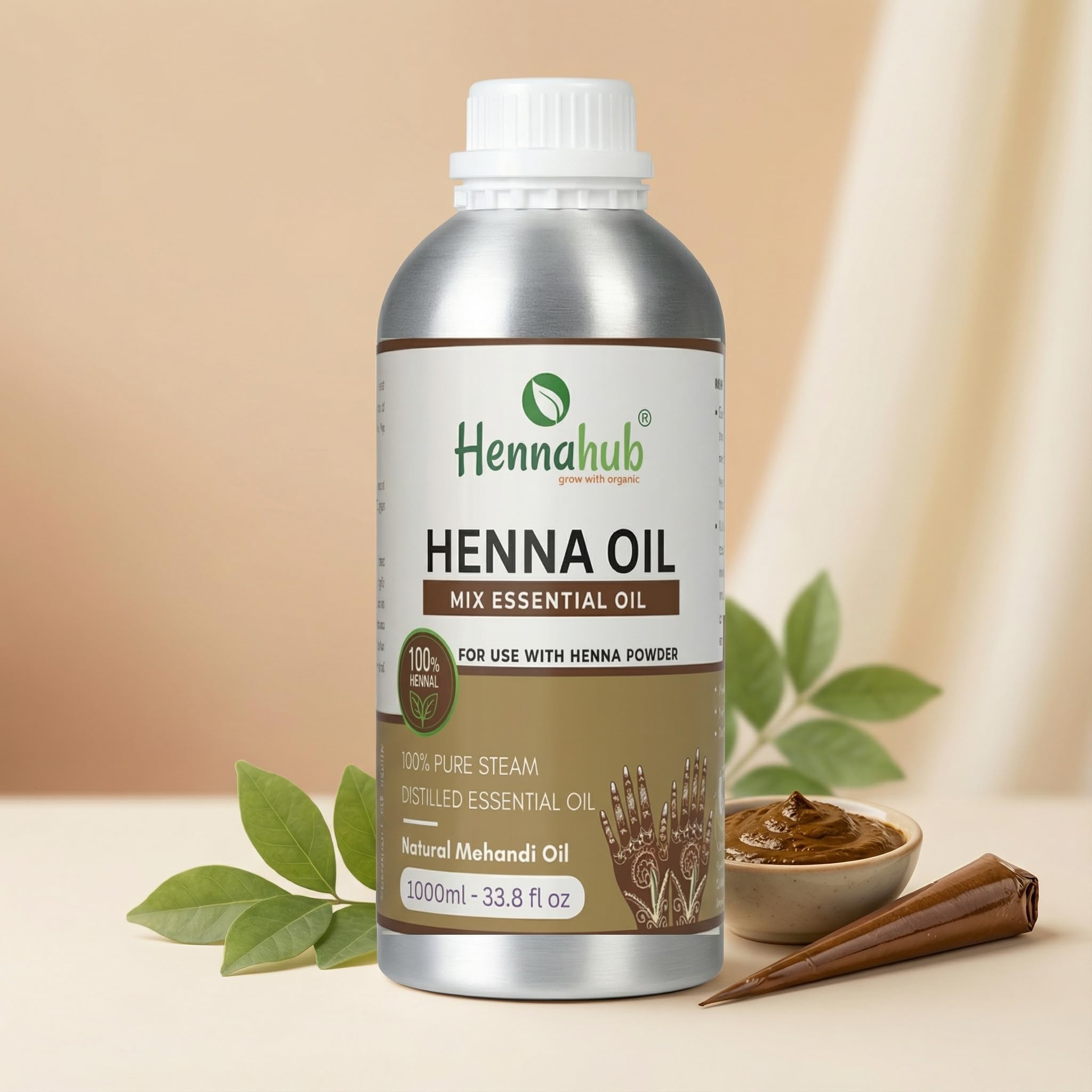 Pure Henna Oil 1000ml Pack | Bridal mix oil | Heena Oil For Making Mehandi cones-image-38